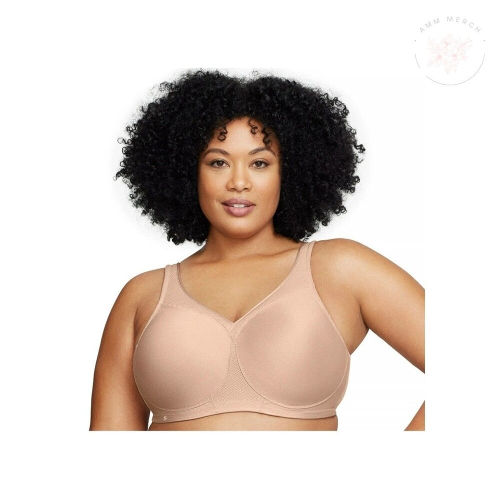 Glamorise 46F Full Figure MagicLift Seamless Sports Wirefree Bra 1006 NWOT